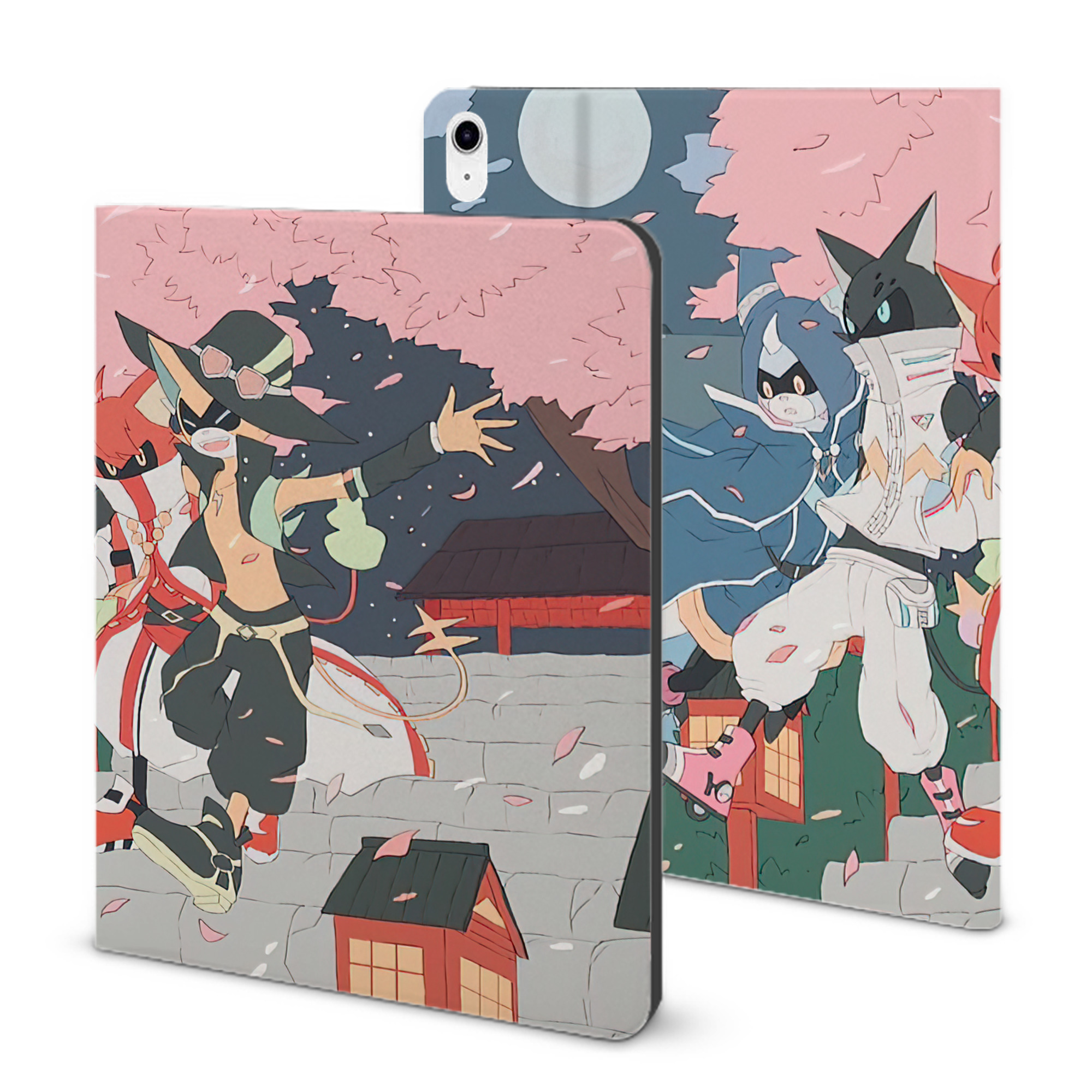 （画像用） 妖怪ウォッチ Yo-kai Watch IPad ケース ブック型 PUレザー TPU 耐衝撃 軽量 薄型 ペン収納なし 全面保護 IPad 各モデル対応